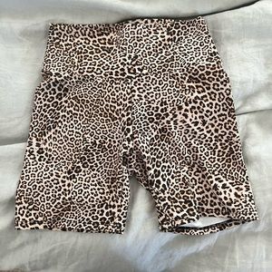 Skatie Leopard print bike shorts